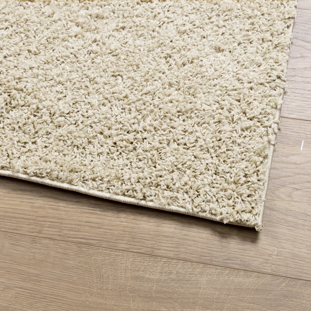 vidaXL Shaggy Rug PAMPLONA High Pile Modern Gold 80x150 cm