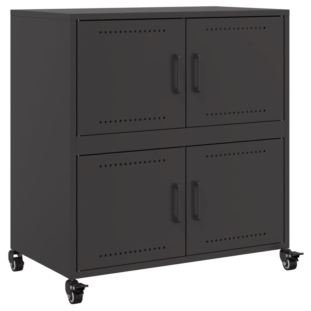 vidaXL Sideboard Black 68x39x72 cm Steel