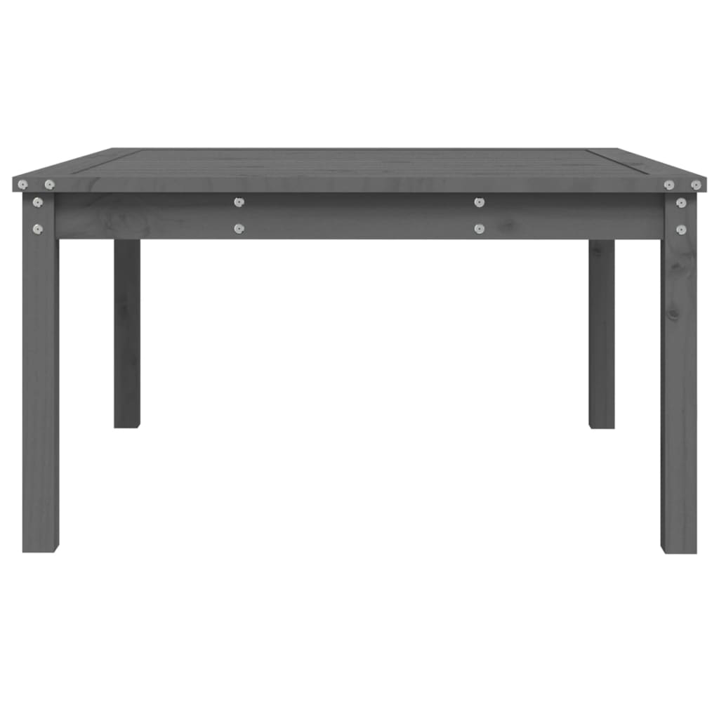 vidaXL Garden Table Grey 82.5x82.5x45 cm Solid Wood Pine