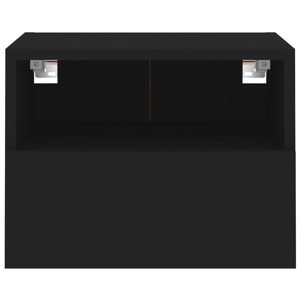 vidaXL TV Wall Cabinets 2 pcs Black 40x30x30 cm Engineered Wood