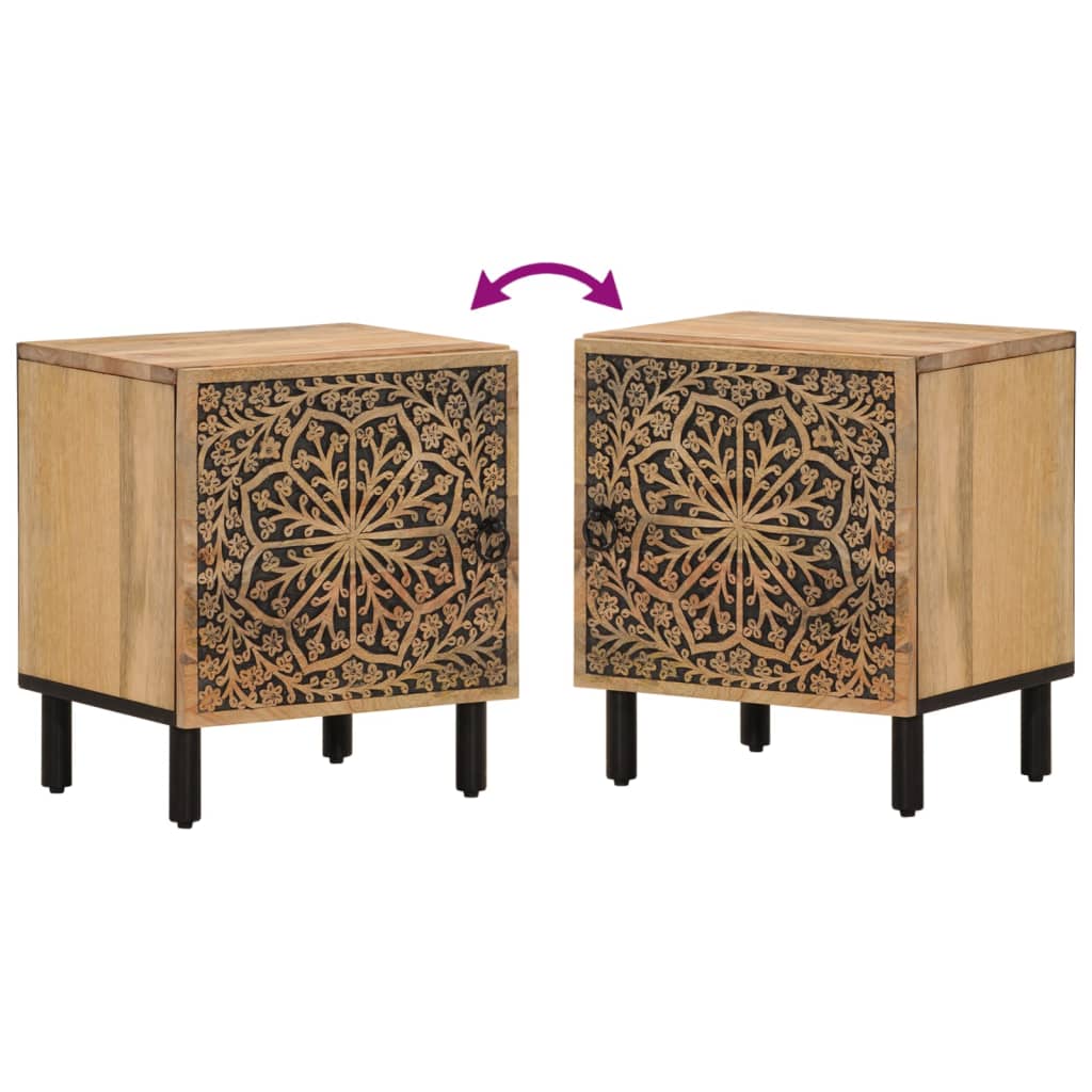 vidaXL Bedside Cabinets 2 pcs 40x33x46 cm Solid Wood Mango