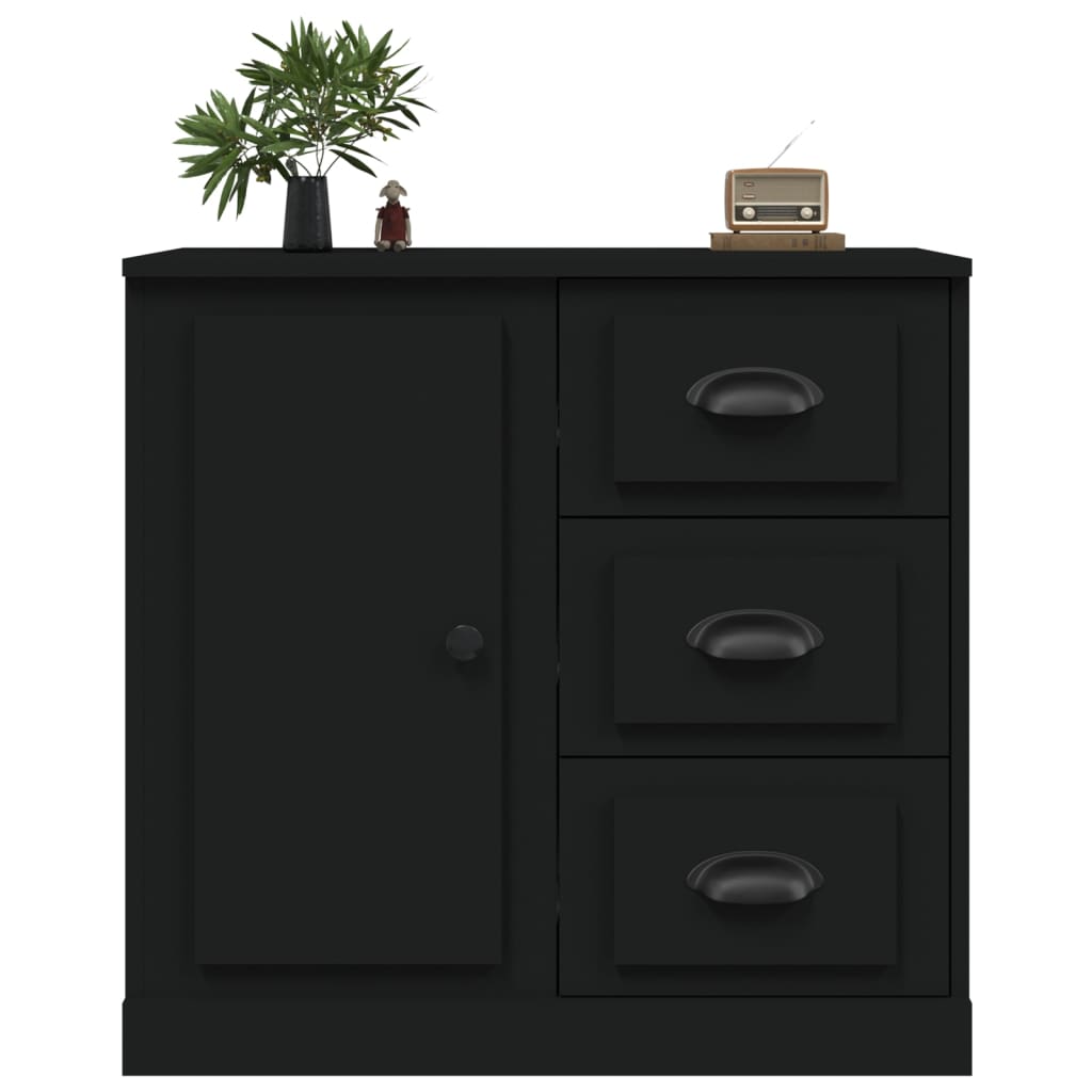 vidaXL Sideboard Black 70x35.5x67.5 cm Engineered Wood