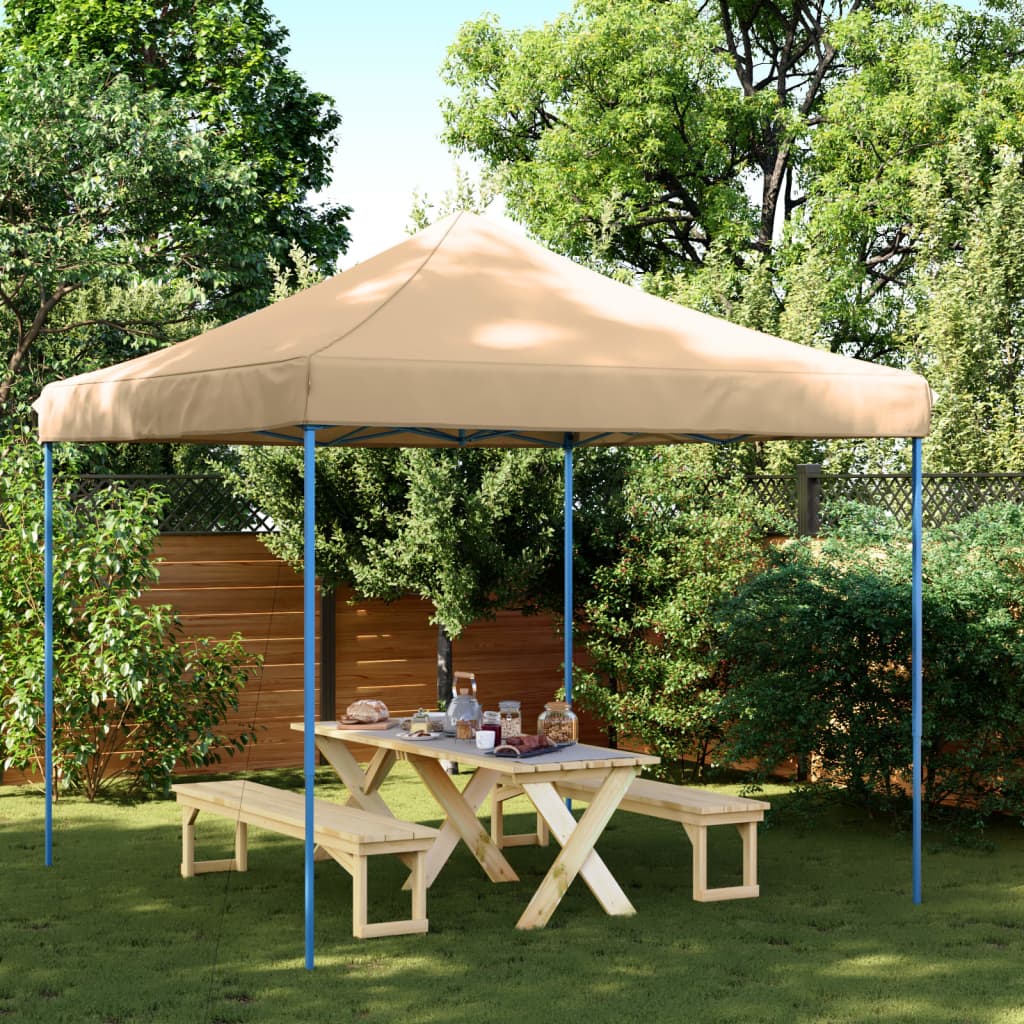 vidaXL Foldable Party Tent Pop-Up Beige 292x292x315 cm