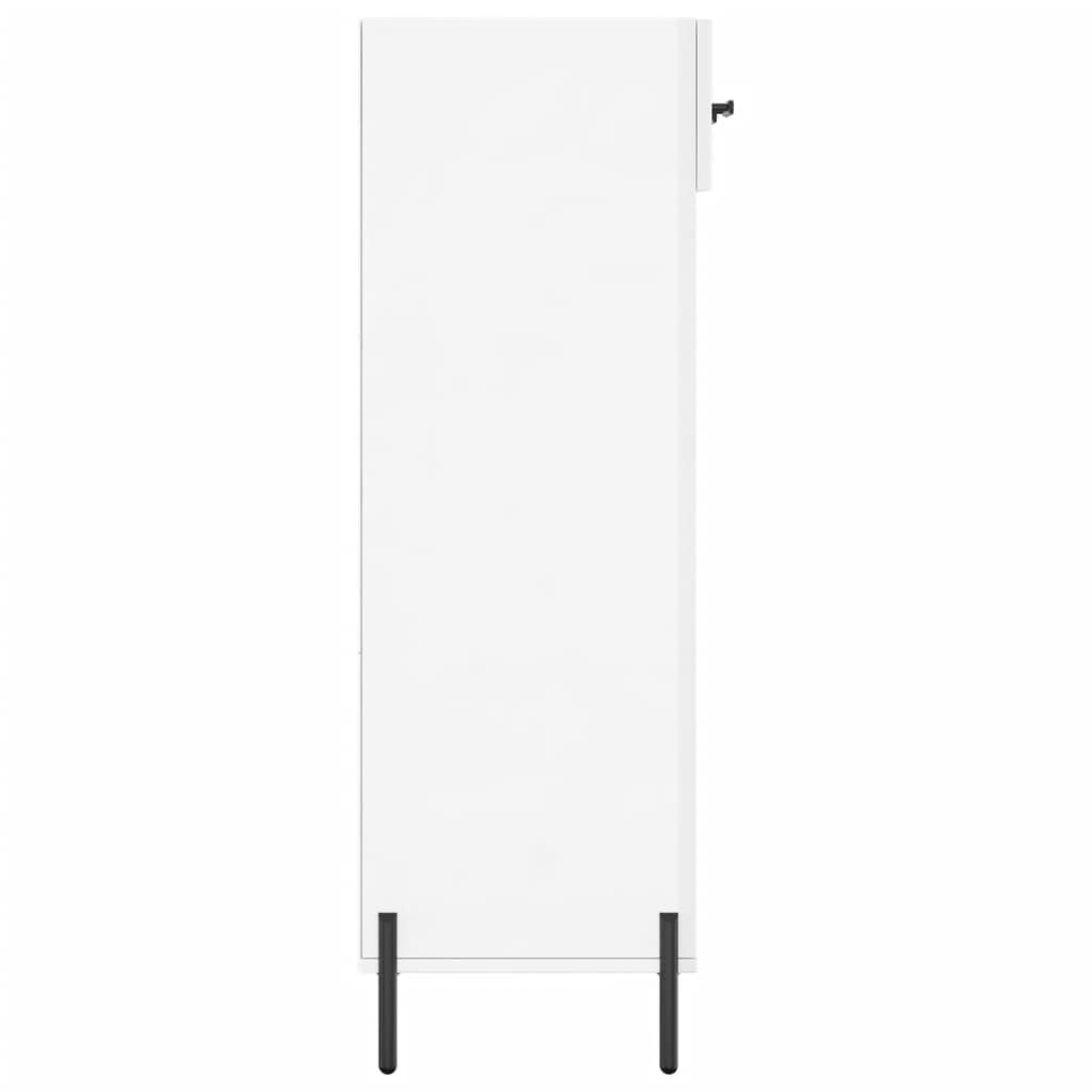 vidaXL Shoe Cabinet High Gloss White 60x35x105 cm Engineered Wood