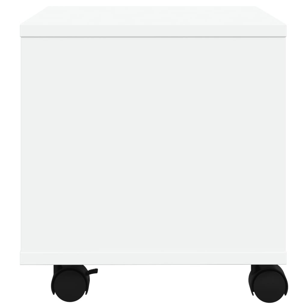 vidaXL Printer Stand with Wheels White 41x32x34,5 cm