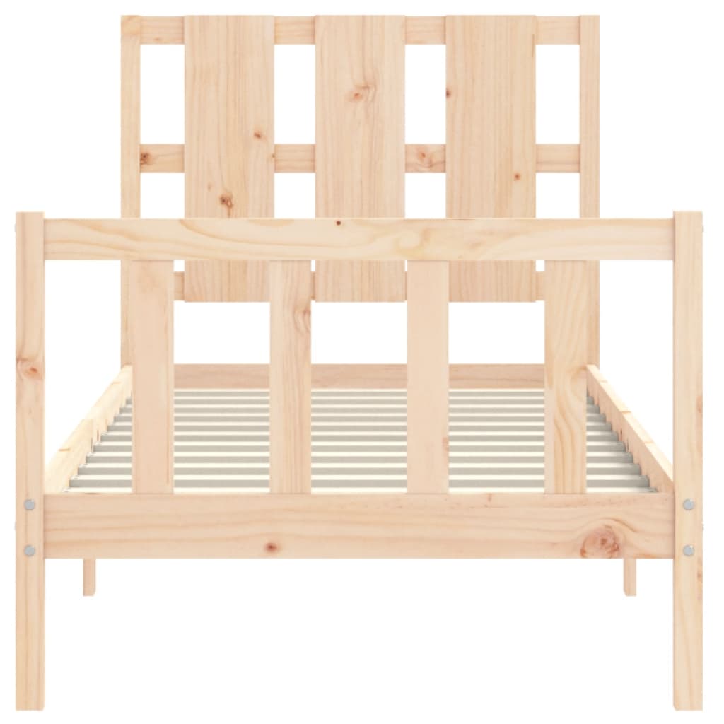 vidaXL Bed Frame without Mattress Small Single Solid Wood Pine