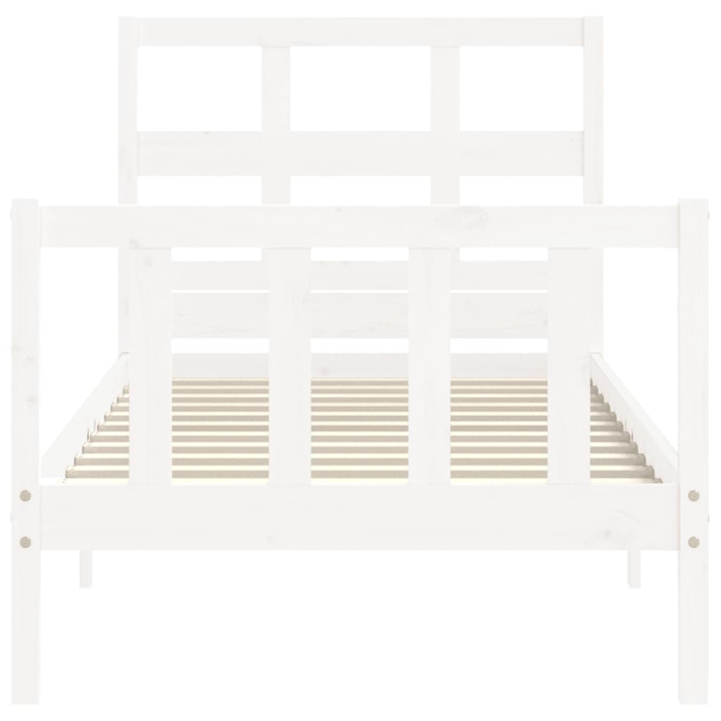 vidaXL Bed Frame without Mattress White 100x200 cm Solid Wood Pine