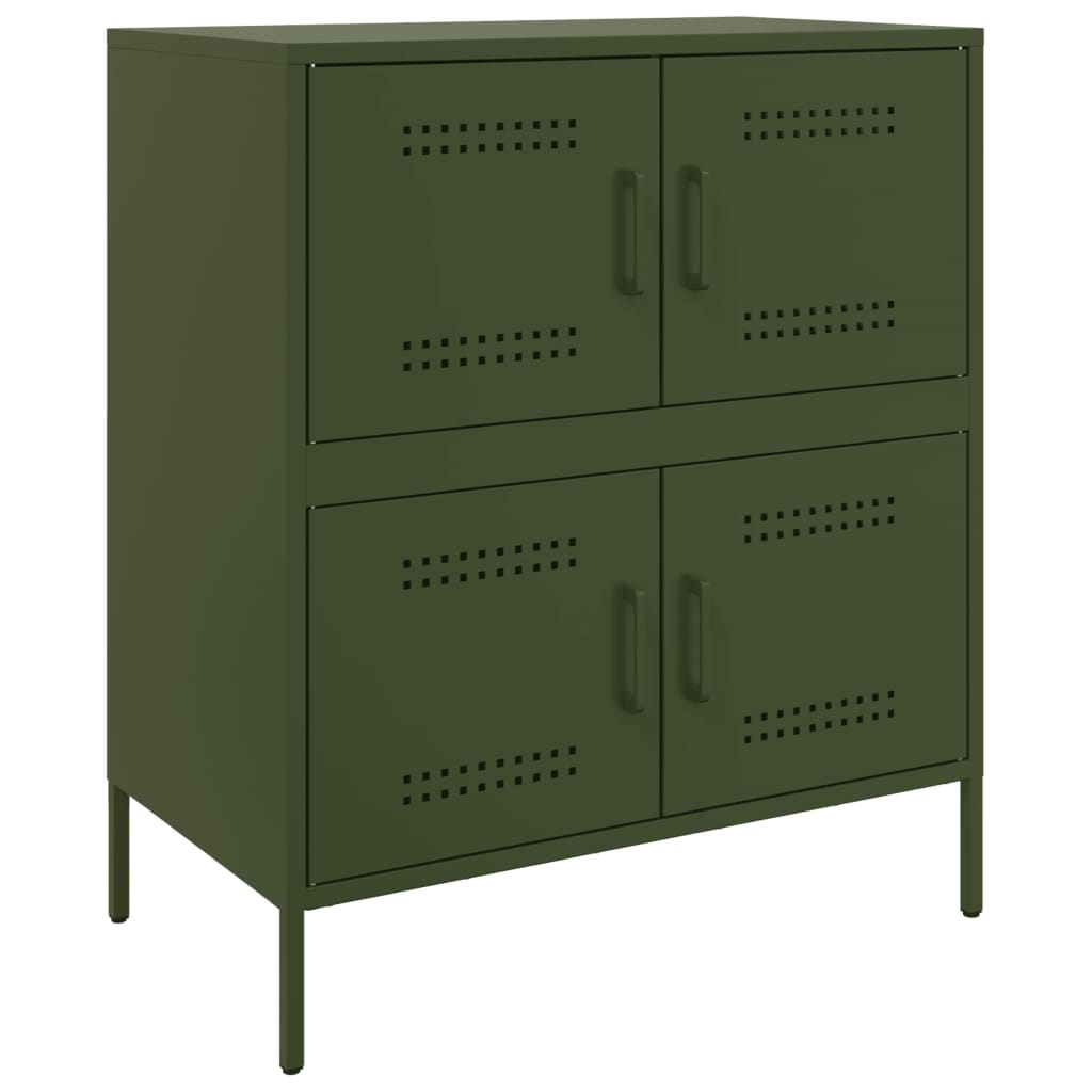 vidaXL Sideboard Olive Green 68x39x79 cm Steel