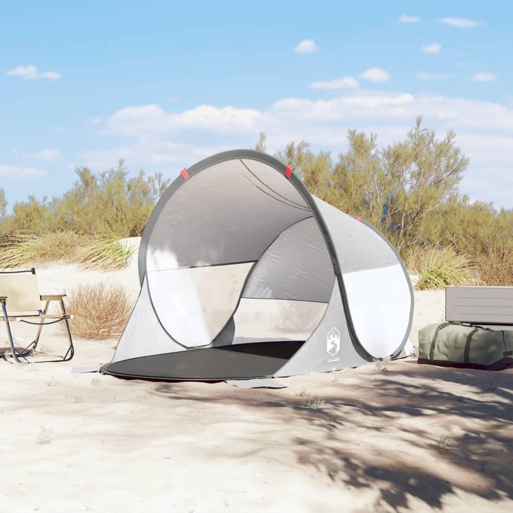 vidaXL Beach Tent Grey Pop-up Waterproof