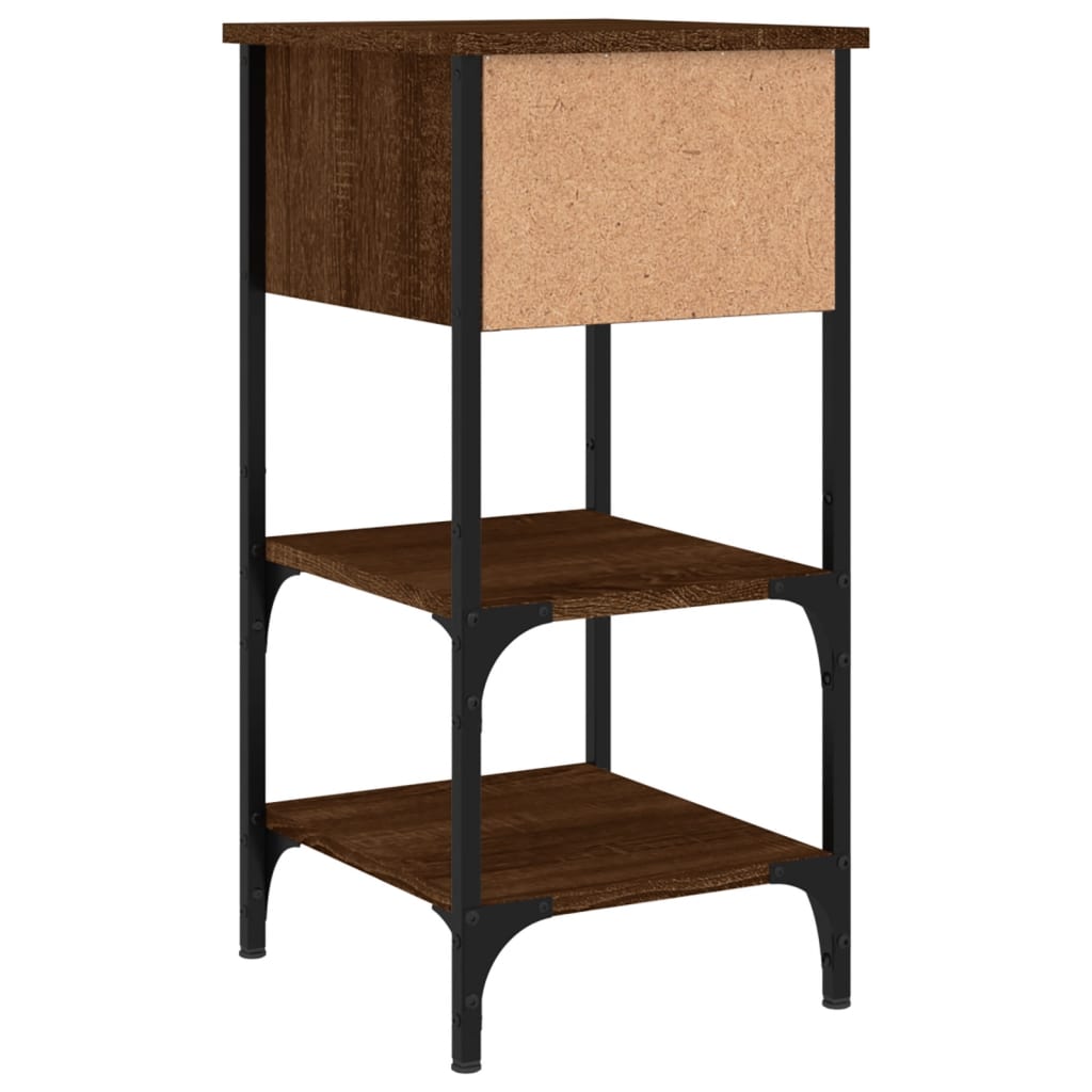 vidaXL Bedside Cabinets 2 pcs Brown Oak 34x36x70 cm Engineered Wood