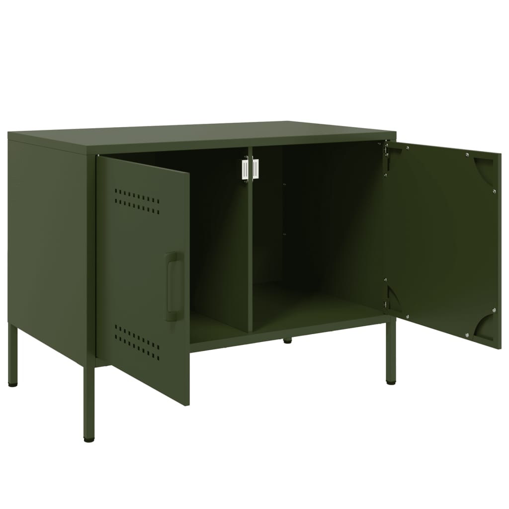 vidaXL TV Cabinet Olive Green 68x39x50.5 cm Steel