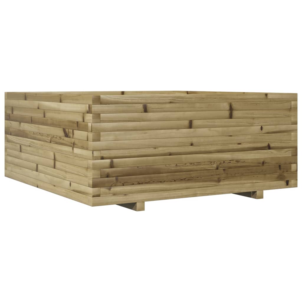 vidaXL Garden Planter 110x110x49.5 cm Impregnated Wood Pine