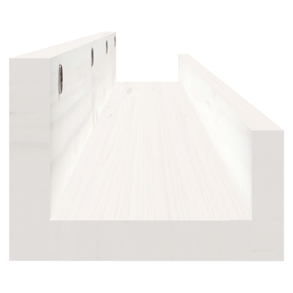 vidaXL Wall Shelves 2 pcs White 80x12x9 cm Solid Wood Pine