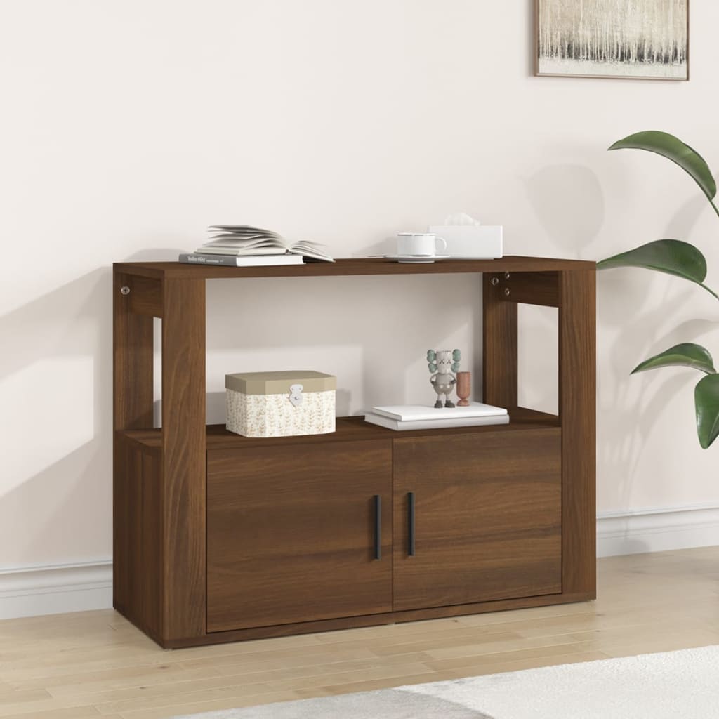 vidaXL Sideboard Brown Oak 80x30x60 cm Engineered Wood