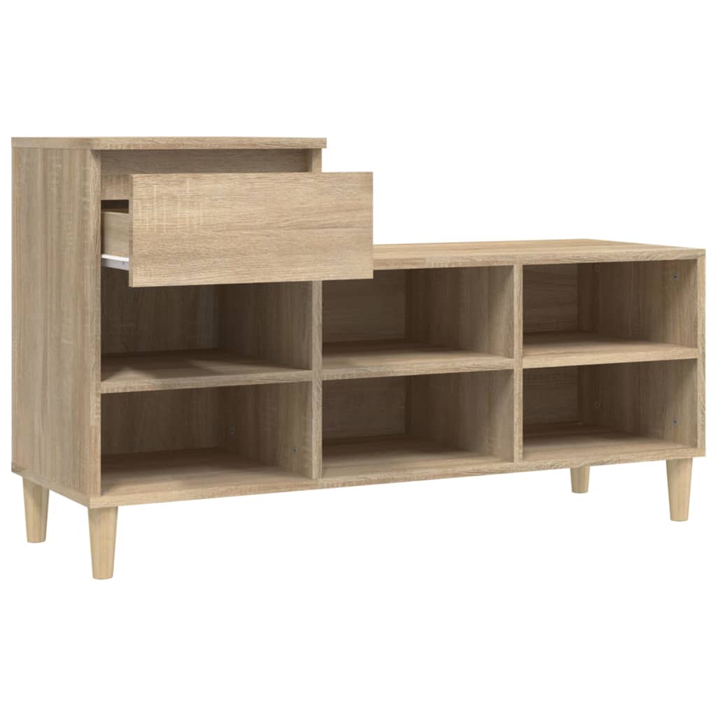 vidaXL Shoe Cabinet Sonoma Oak 102x36x60 cm Engineered Wood