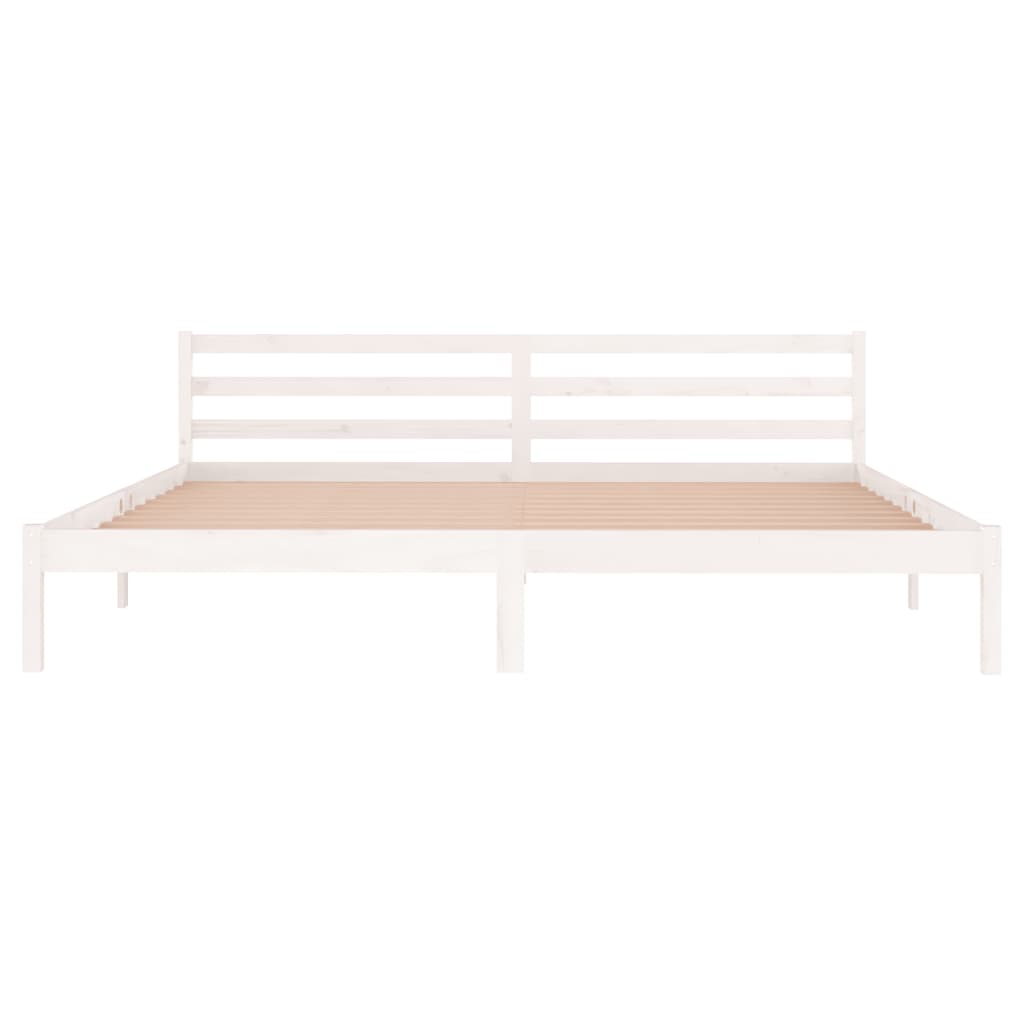 vidaXL Bed Frame without Mattress Solid Wood Pine 200x200 cm White