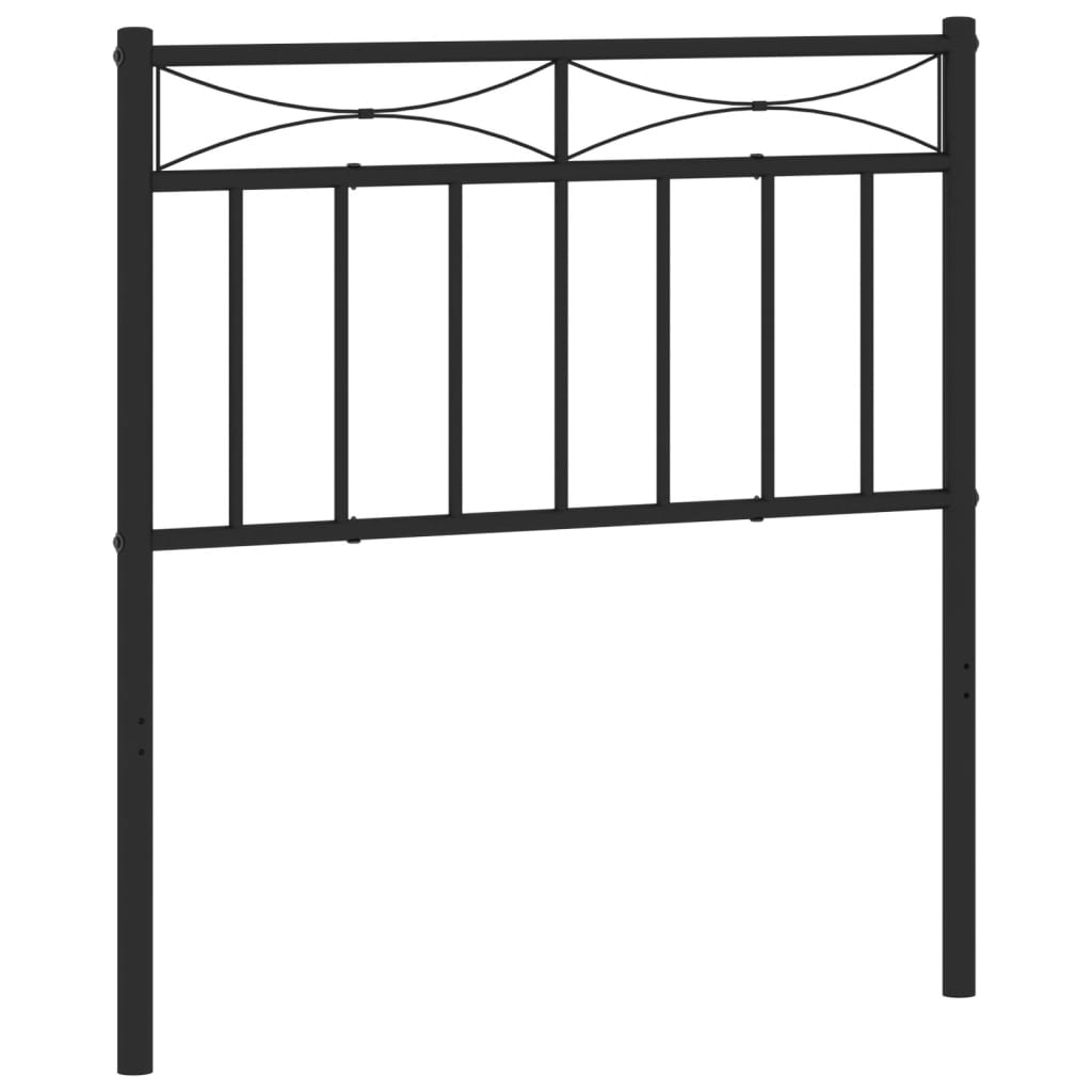 vidaXL Metal Headboard Black 80 cm