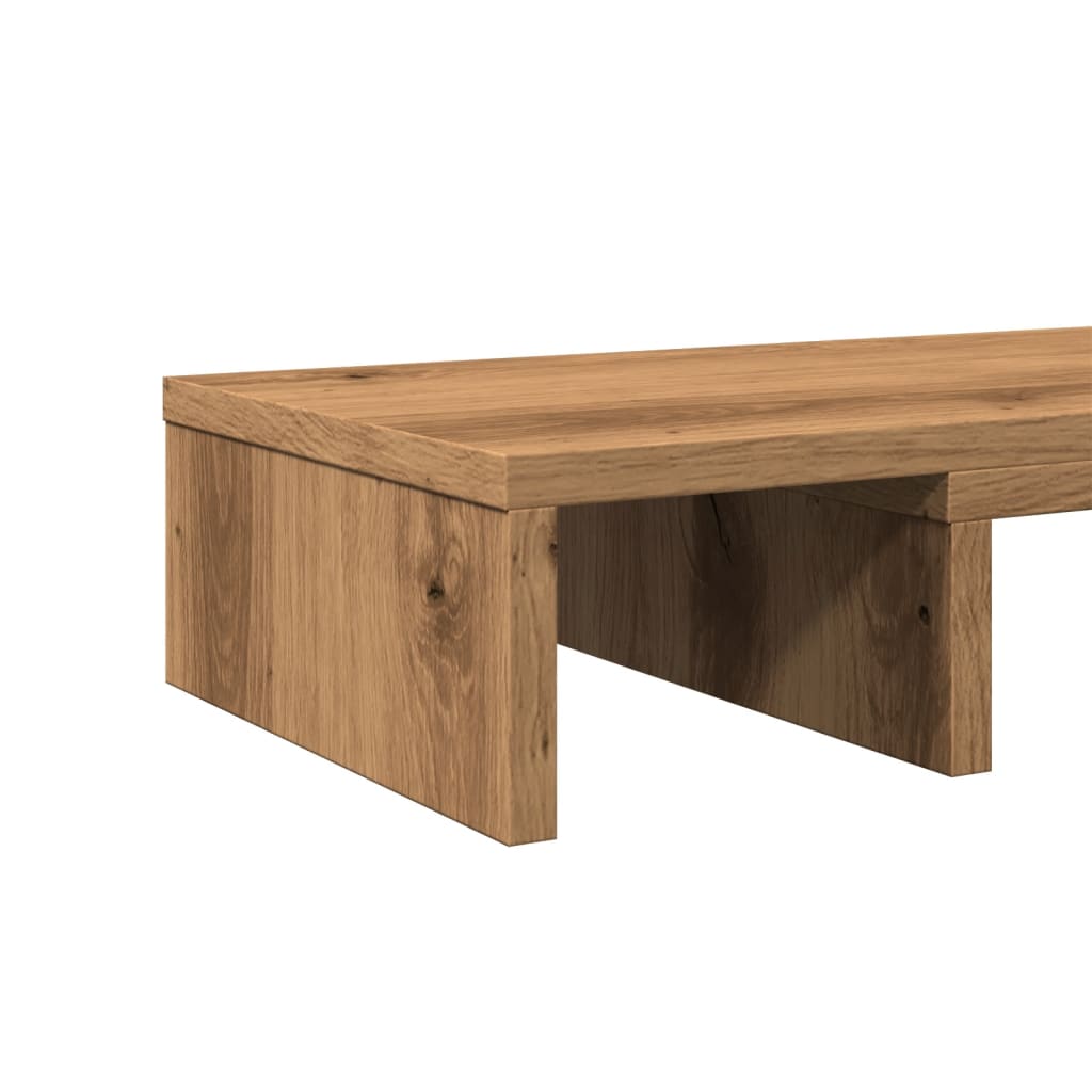 vidaXL Monitor Stand Adjustable Artisian Oak 60x24x10.5 cm Engineered Wood