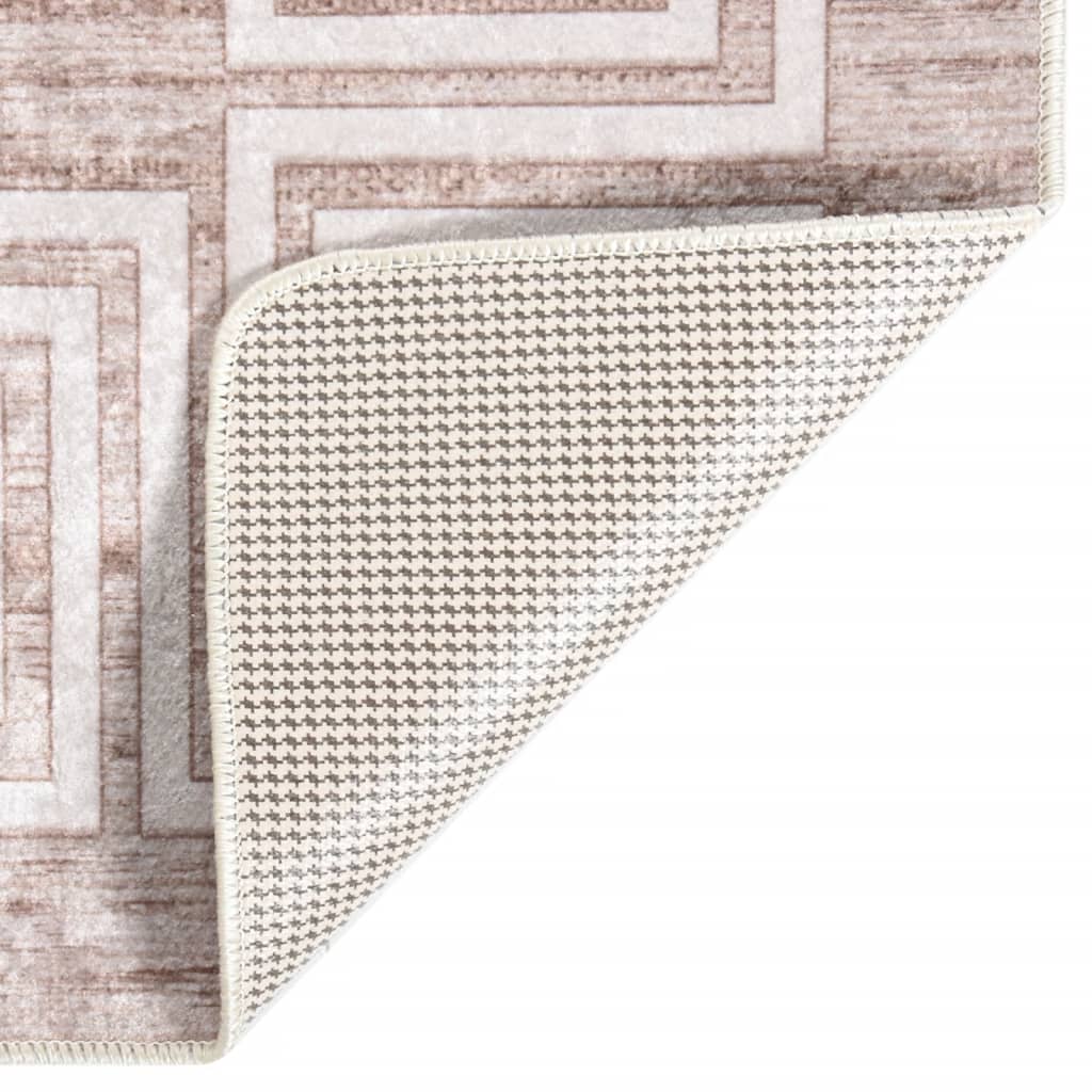 vidaXL Rug Washable 160x230 cm Beige Anti Slip