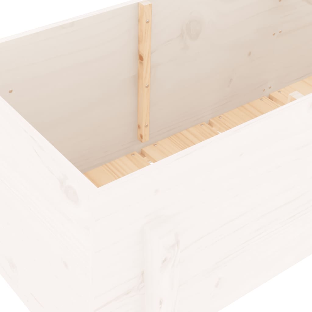 vidaXL Garden Raised Bed White 160x50x57 cm Solid Wood Pine