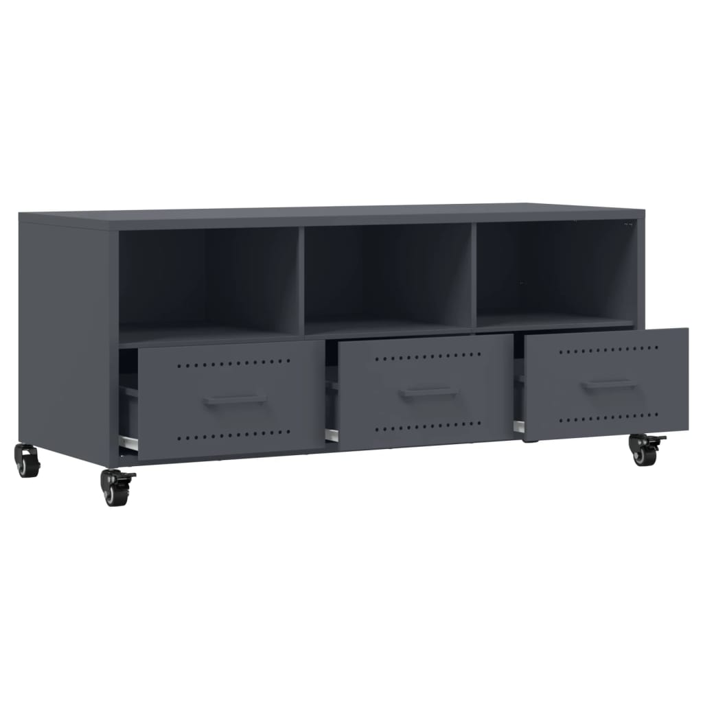 vidaXL TV Cabinet Anthracite 100.5x39x43.5 cm Steel