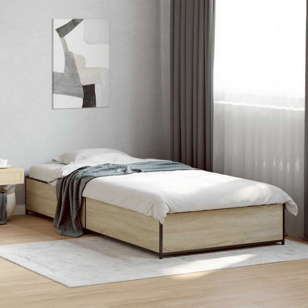 vidaXL Bed Frame without Mattress Sonoma Oak 90x200 cm