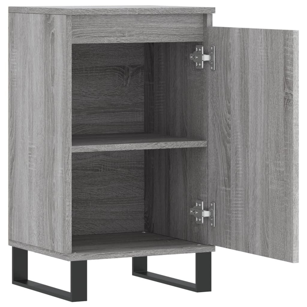 vidaXL Sideboards 2 pcs Grey Sonoma 40x35x70 cm Engineered Wood