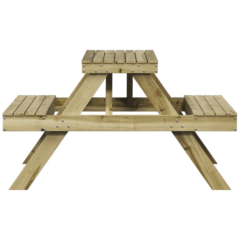 vidaXL Picnic Table 105x134x75 cm Impregnated Wood Pine