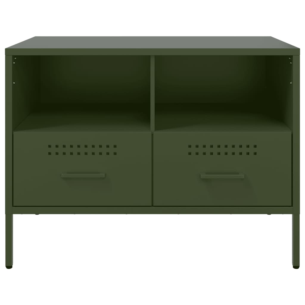 vidaXL TV Cabinet Olive Green 68x39x50.5 cm Steel