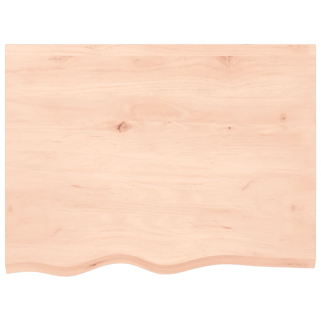 vidaXL Table Top 80x60x2 cm Untreated Solid Wood Oak