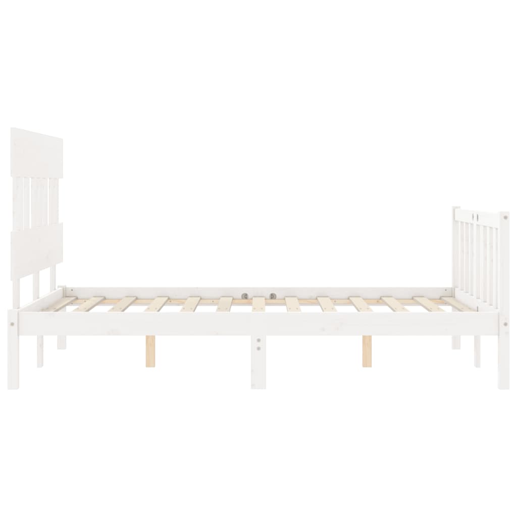 vidaXL Bed Frame without Mattress White 120x200 cm Solid Wood Pine