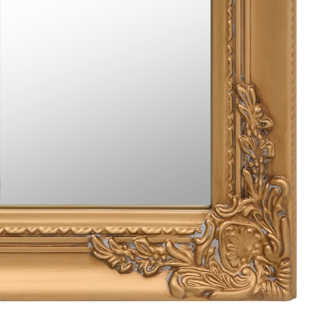 vidaXL Free-Standing Mirror Gold 50x200 cm