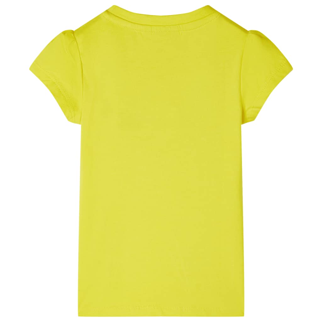 Kids' T-shirt with Cap Sleeves Bright Yellow 128