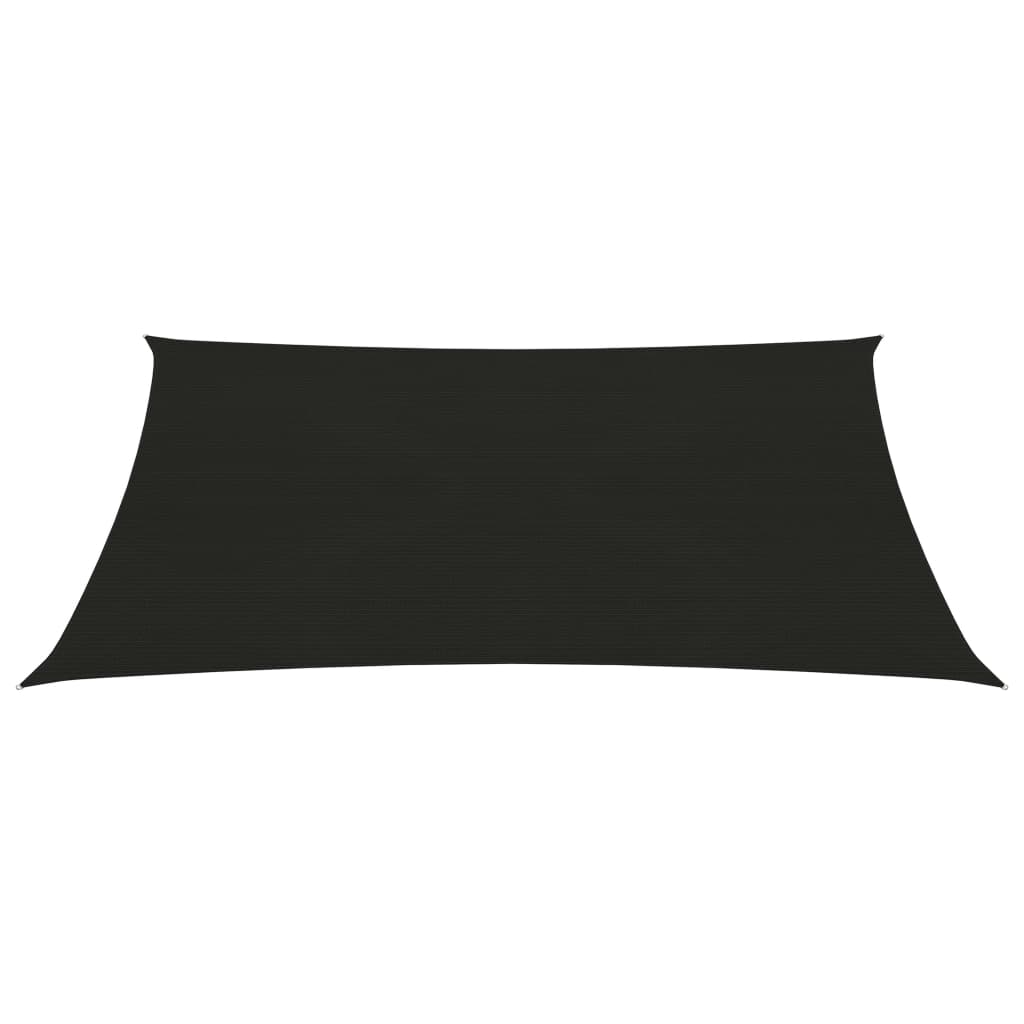 vidaXL Sunshade Sail 160 g/m² Black 2x2.5 m HDPE