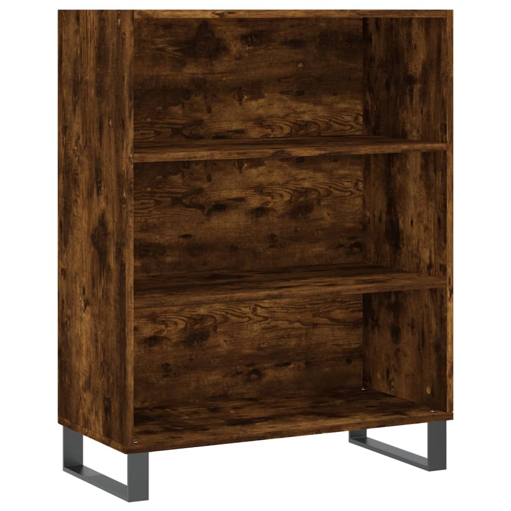 vidaXL Highboard Smoked Oak 69.5x34x180 cm Engineered Wood