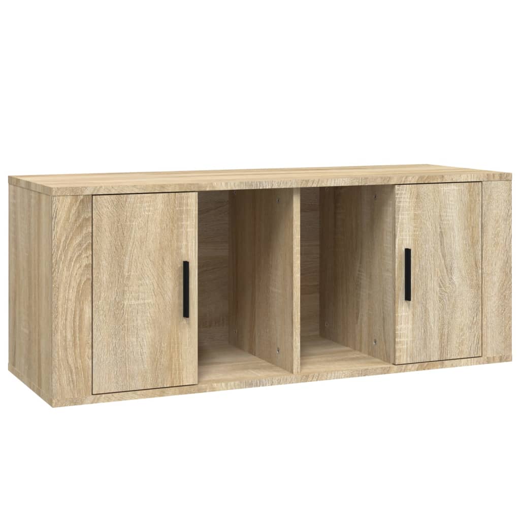 vidaXL TV Cabinet Sonoma Oak 100x35x40 cm Engineered Wood