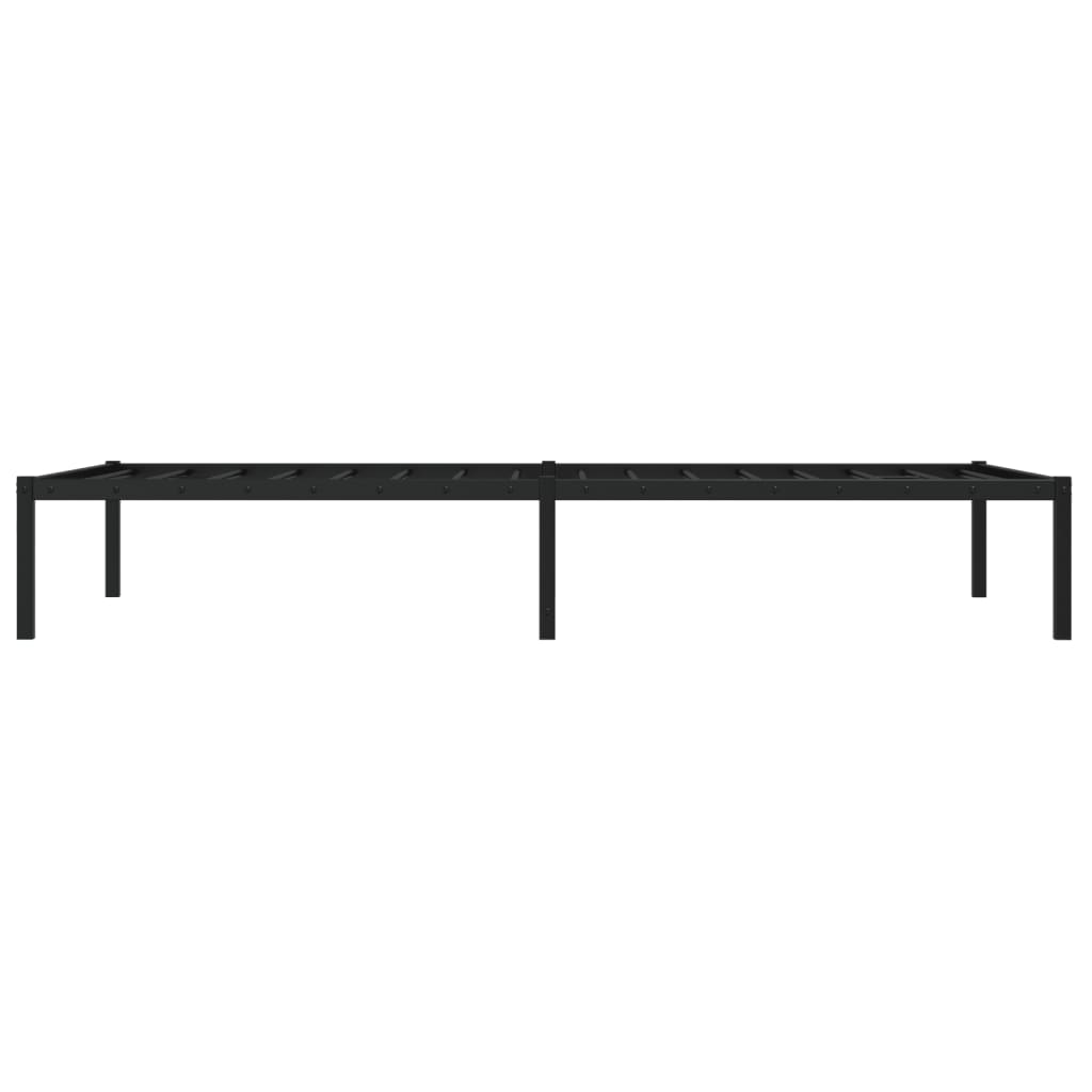 vidaXL Metal Bed Frame Black 100x190 cm