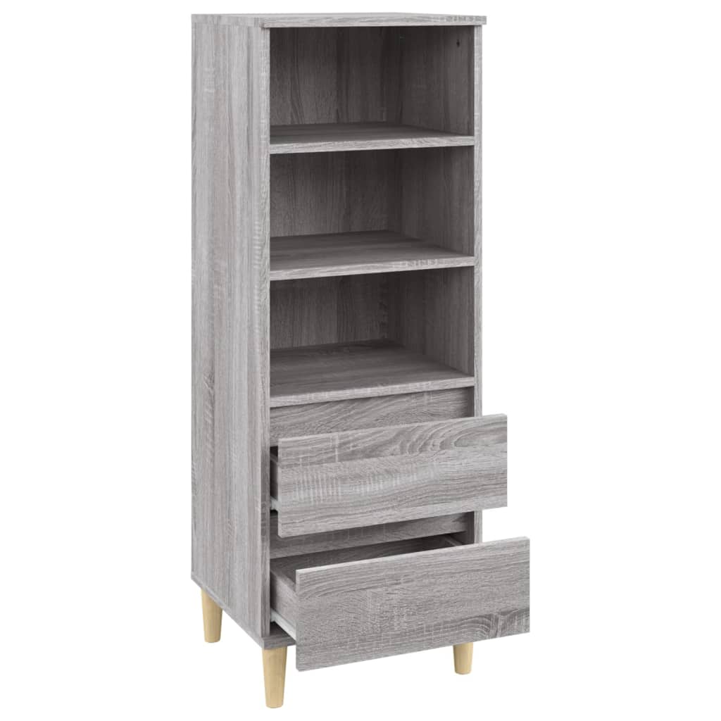 vidaXL Highboard Grey Sonoma 40x36x110 cm Engineered Wood