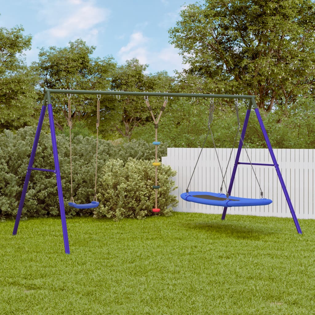 vidaXL Outdoor Swing Set with Swing, Disc Swing, Nest Swing