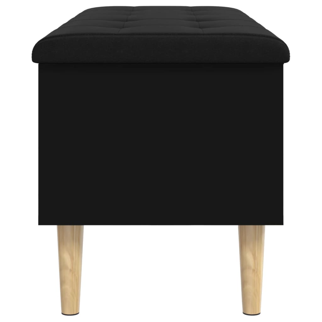 vidaXL Storage Bench Black 102x42x46 cm Engineered Wood