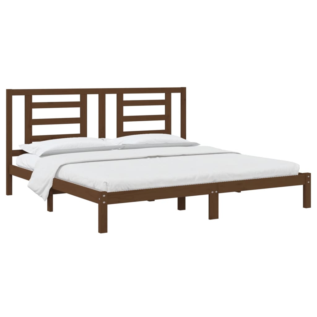 vidaXL Bed Frame without Mattress Honey Brown 200x200 cm Solid Wood Pine