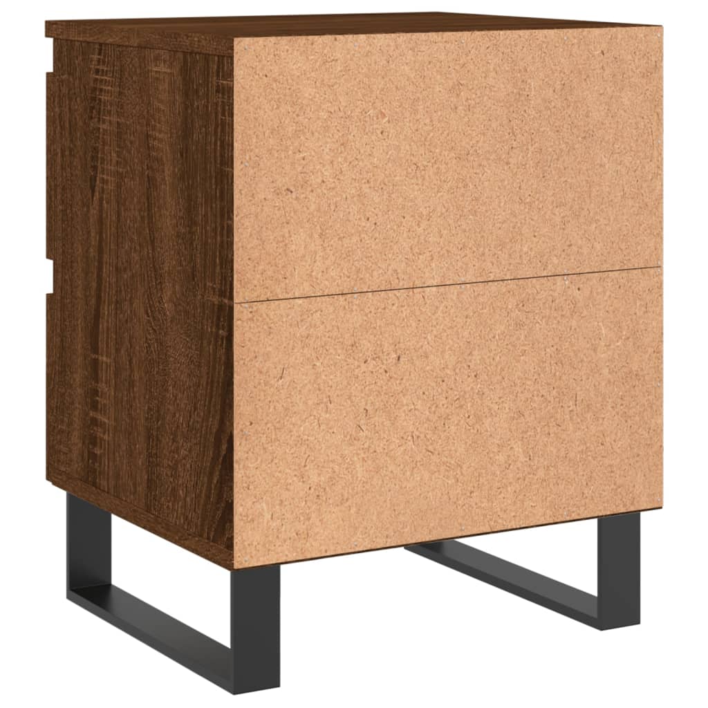 vidaXL Bedside Cabinets 2 pcs Brown Oak 40x35x50 cm Engineered Wood