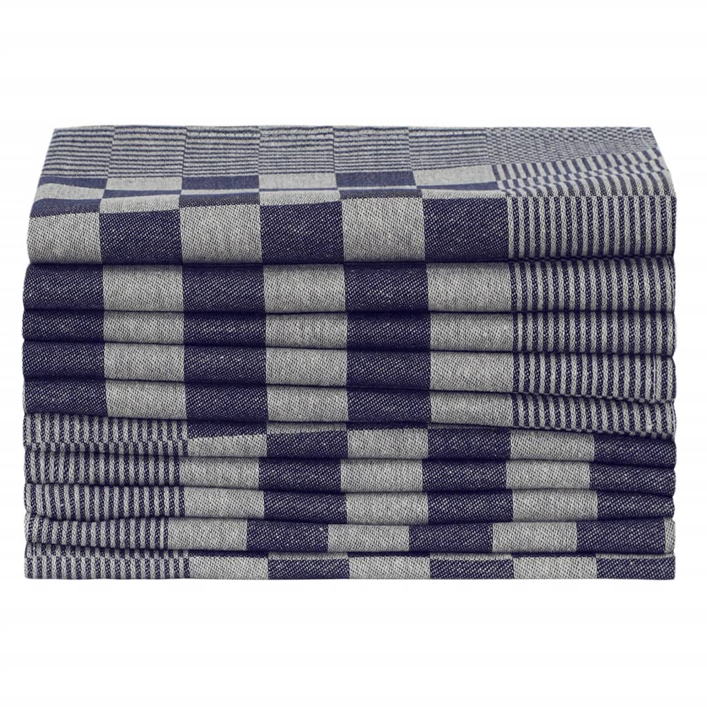 vidaXL Kitchen Towels 50 pcs Blue and White 50x70 cm Cotton