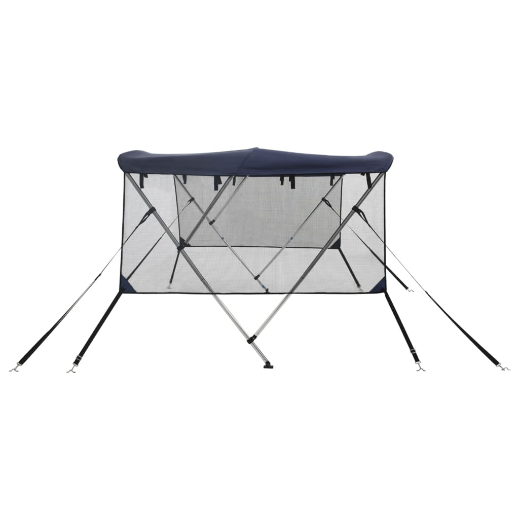 vidaXL 3-bow Bimini Top with Mesh Sidewalls 183x(154-167)x137 cm