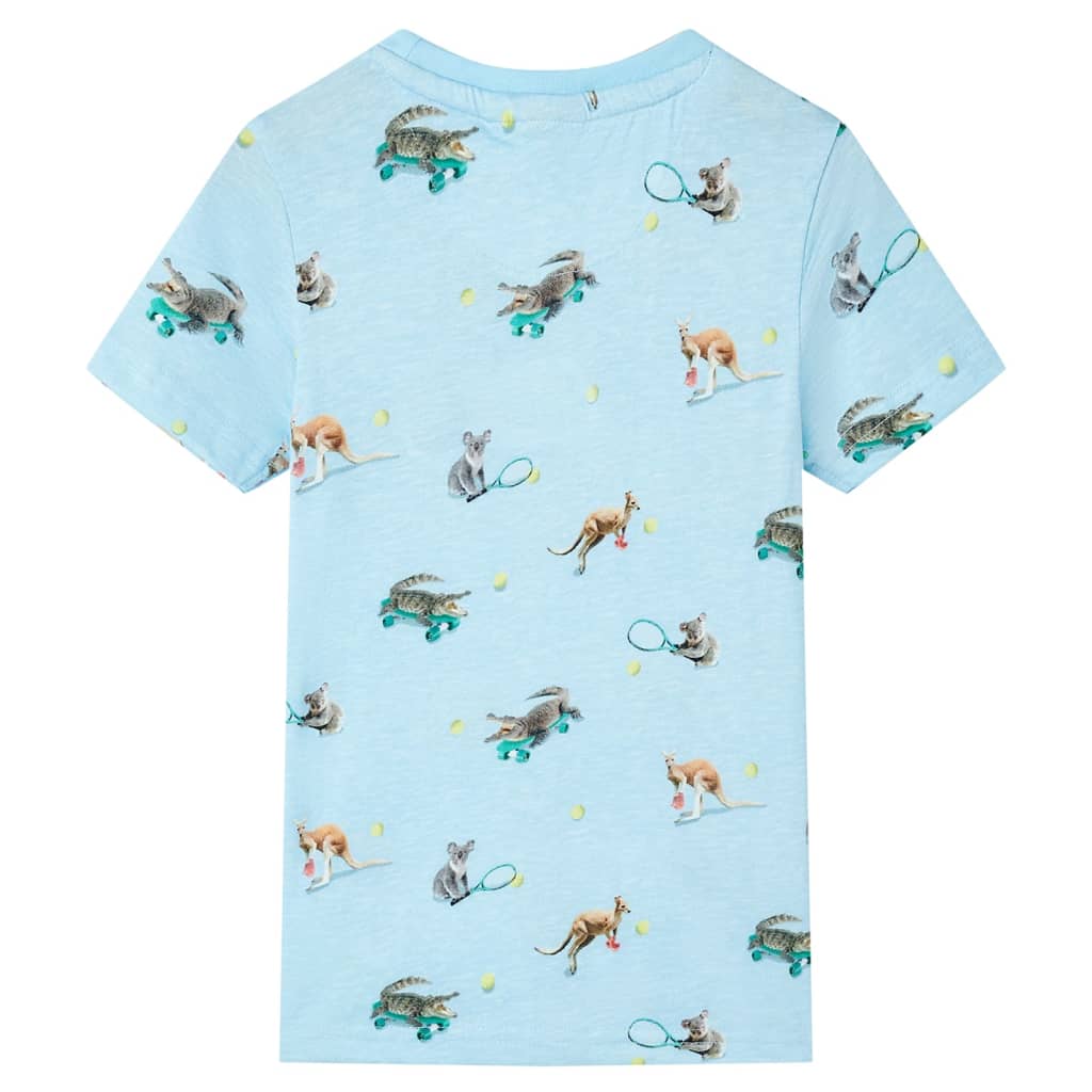 Kids' T-shirt Light Blue Melange 140