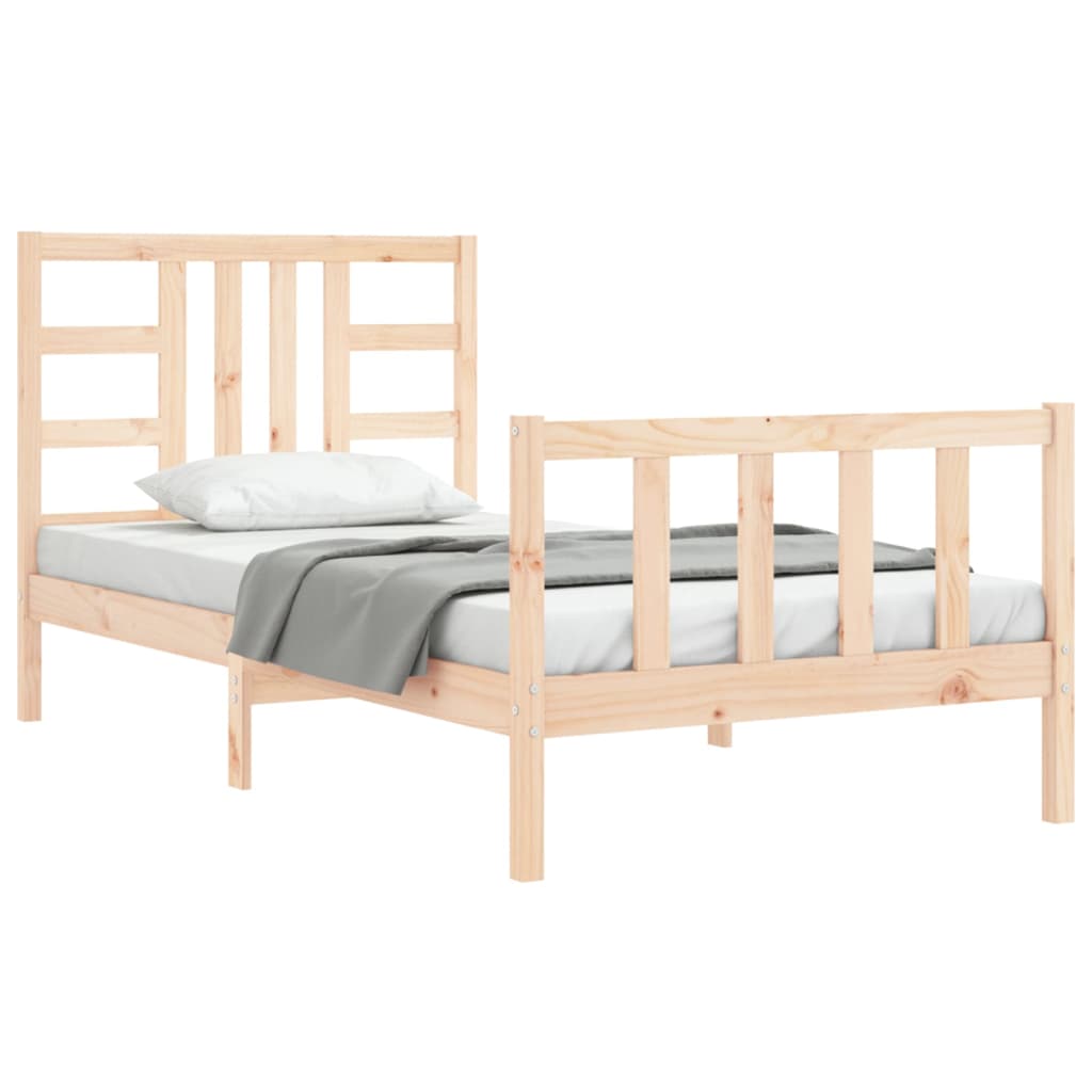 vidaXL Bed Frame without Mattress 90x190 cm Single Solid Wood Pine