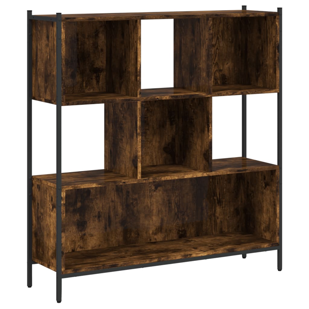 vidaXL Bookcase Smoked Oak 102x28x172 cm Engineered Wood