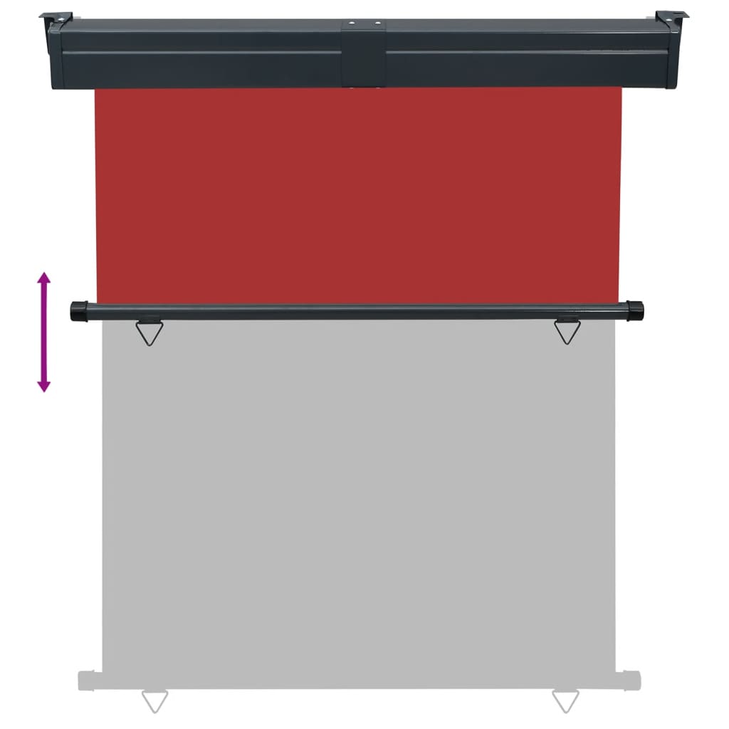 vidaXL Balcony Side Awning 145x250 cm Red