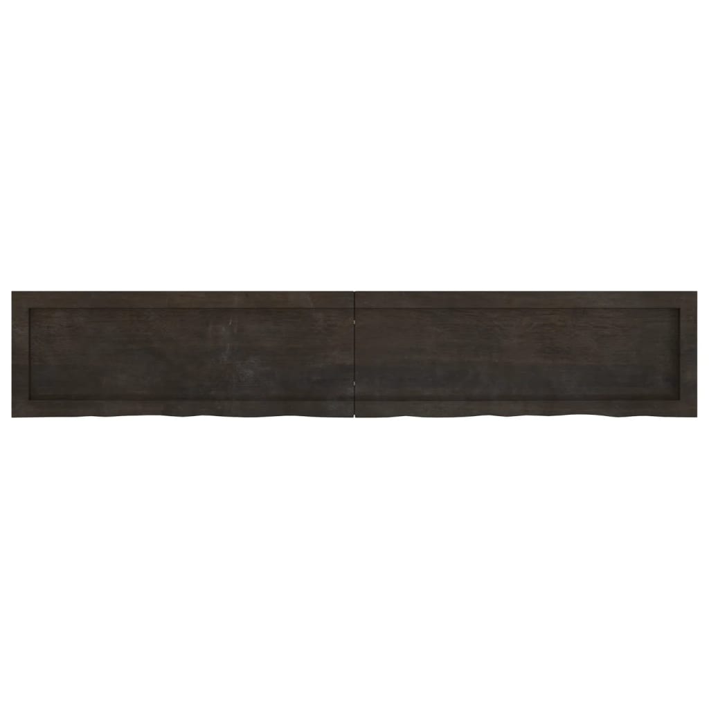 vidaXL Bathroom Countertop Dark Brown 160x30x(2-4) cm Treated Solid Wood