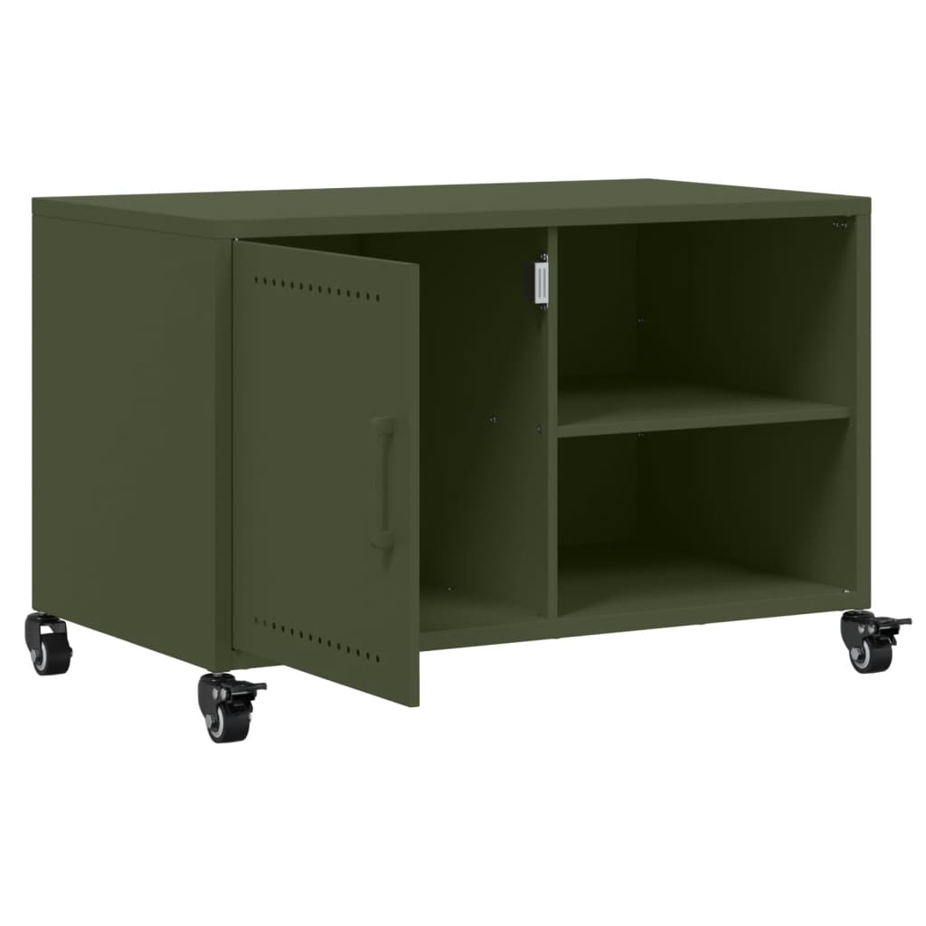 vidaXL TV Cabinet Olive Green 68x39x43.5 cm Steel